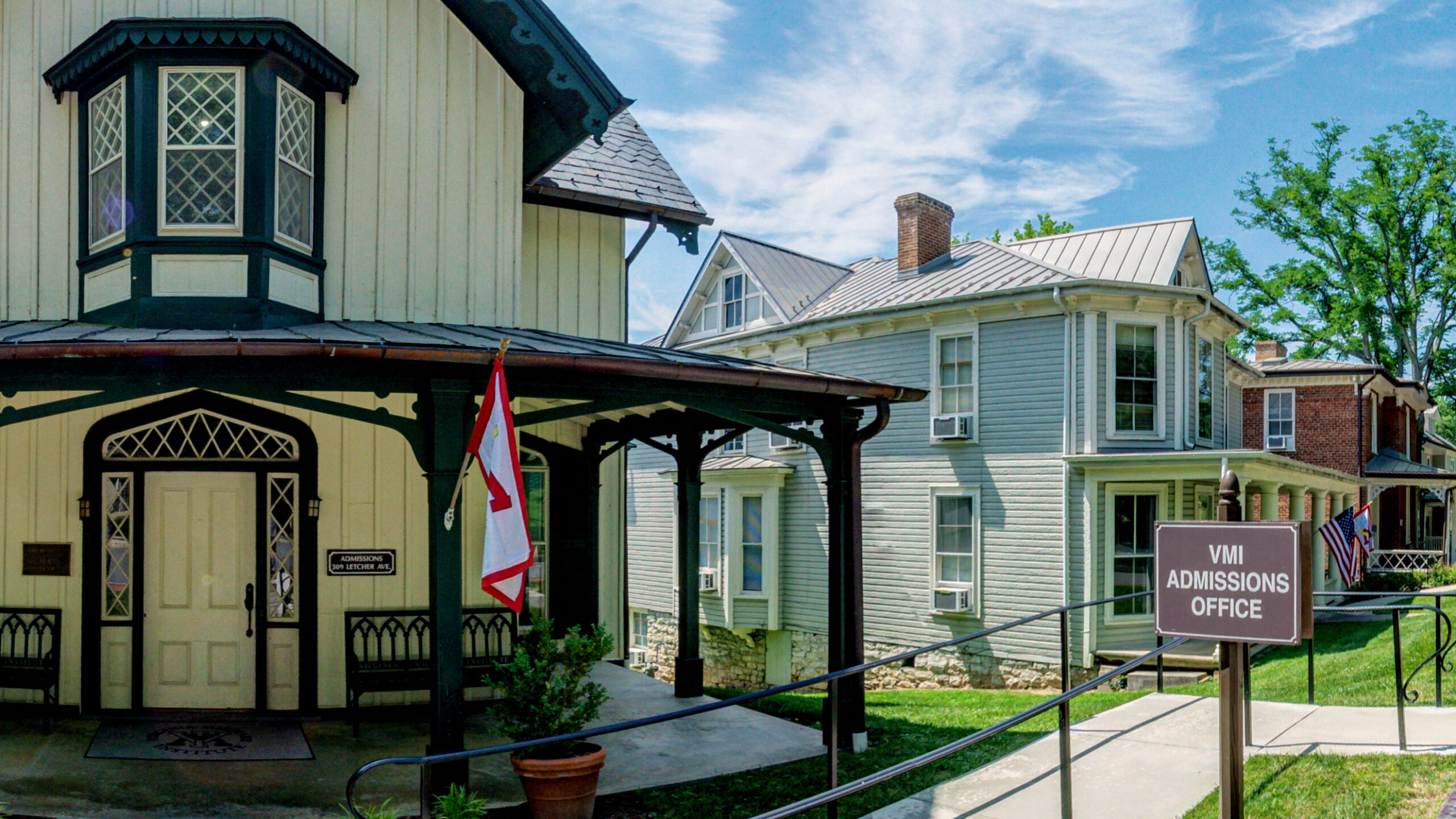 VMI Admissions House located on Letcher Ave.